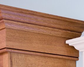 14-10 Wood : Quartersawn White Oak; Finish : Burnt Umber with Van Dyke glaze; Door Style : Providence; Face Frame : Square Inset