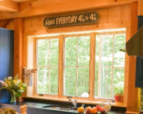 50-05 Wood : Clear Pine; Paint Color : Soldier Blue Milk Paint over Cherry stain, burnished; Door Style : Old Cupboard; Face Frame : Square Inset