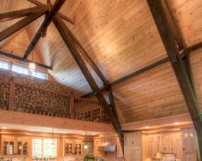 56-03 Wood : Quartersawn White Oak; Finish : Burnt Umber with Van Dyke glaze; Door Style : Morrisville; Face Frame : Arts & Crafts Square Inset