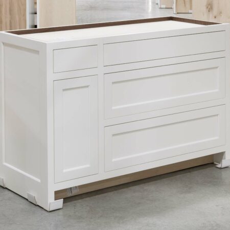 Base Cabinet with Tray Drawer Box and Pegged Plate Drawers - Left Side