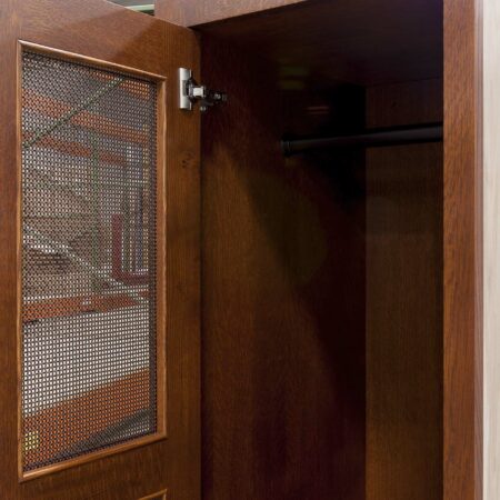 Tall Cabinet with Metal Mesh Panel - Detail View