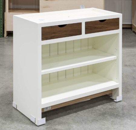 Base Open Shelf Cabinet with Two Drawers - Left Side
